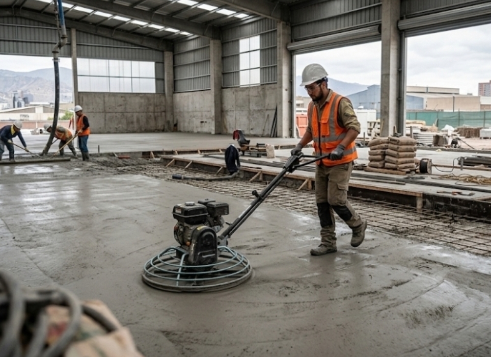 Maestro de Construcción de Pisos Industriales y Pulidores de Hormigón